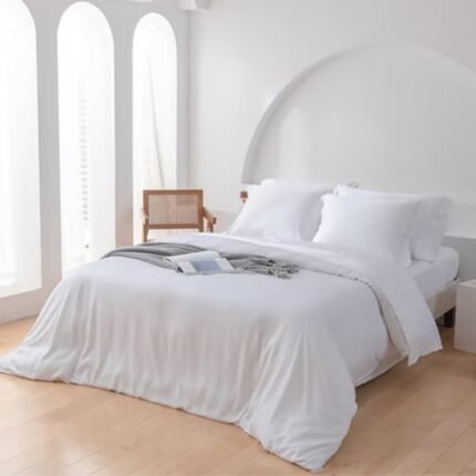 white Bamboo Duvet Cover Set