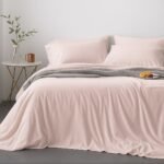 baby pink bamboo bed sheet