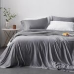 black organic bamboo bed sheet