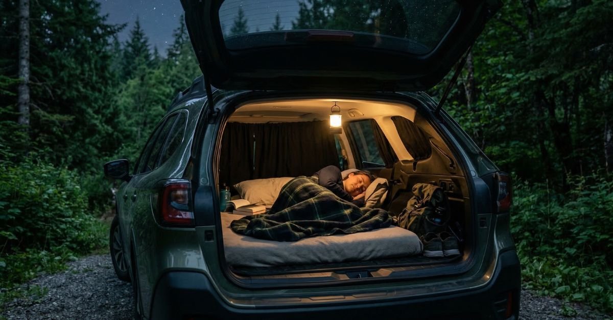 How to safely sleep in a car