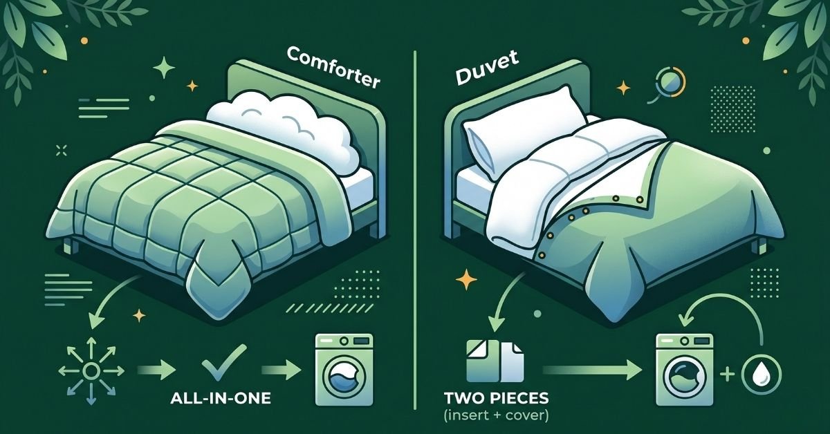 difference between comforter and duvet