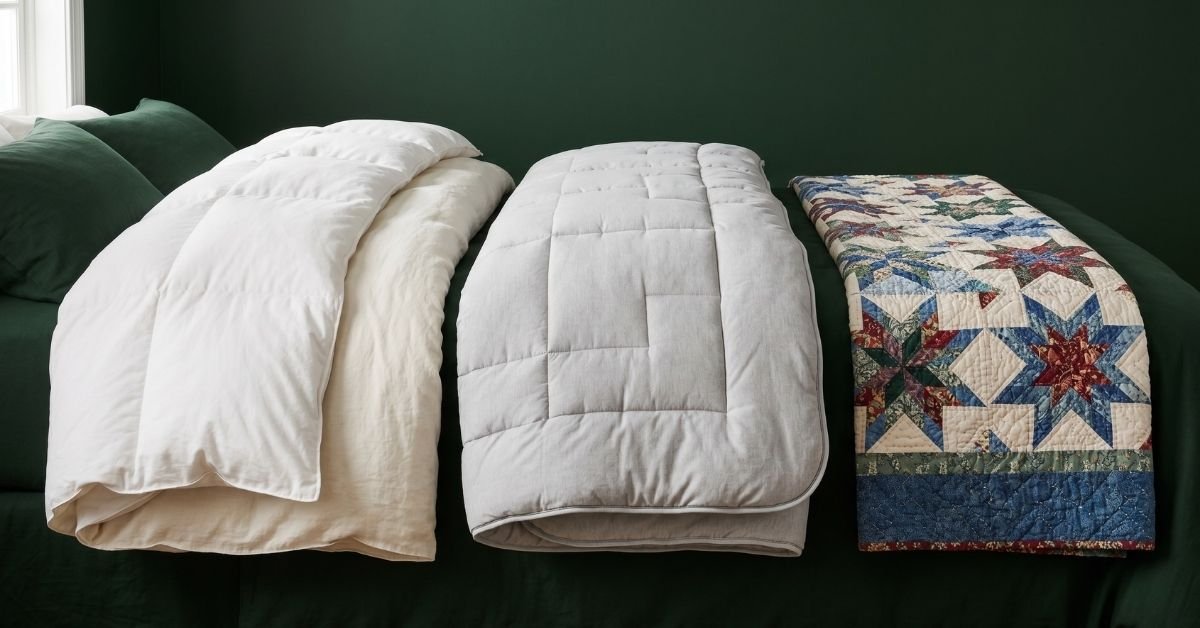 Duvet vs Comforter vs Quilt