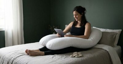 how to sleep with pregnancy pillow