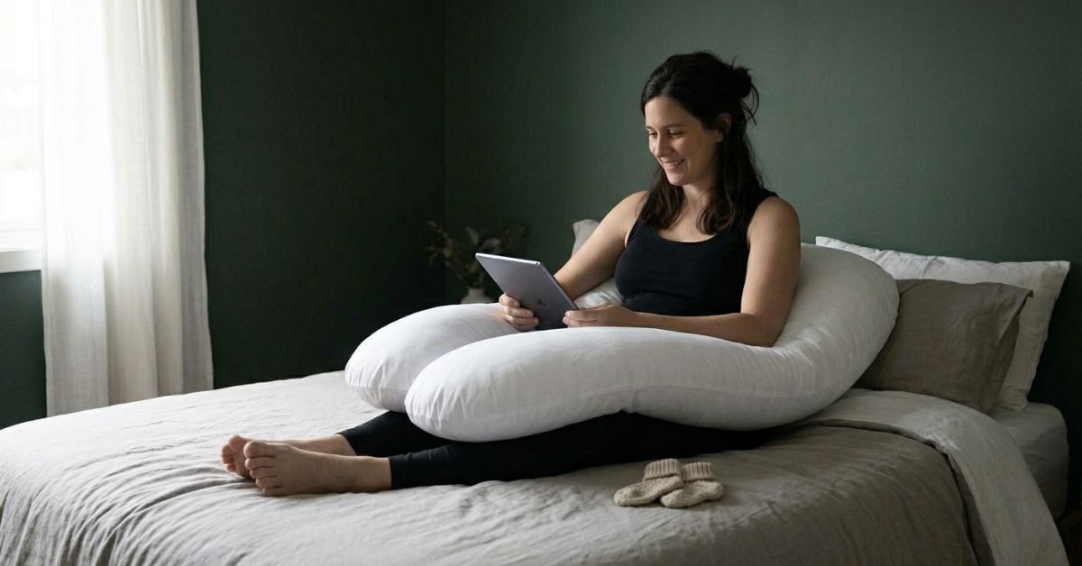 how to sleep with pregnancy pillow